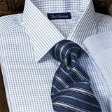 Satin Grid Dress Shirt