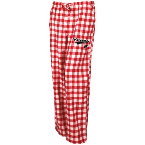 Atlanta Falcons Ladies Red-White Paramount Plaid Pajama Pants (Small)