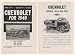 1940 Chevy Garbage Plow Fire Street Cleaning Trucks School Bus Police Car 8-Page Prin...