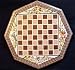 1033 Persian Wood Chessboard Khatam Inlay Hand-Painted Ends