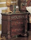 YT Furniture KA7603-N - Kamella Night Stand w/ Marble Top (Walnut)