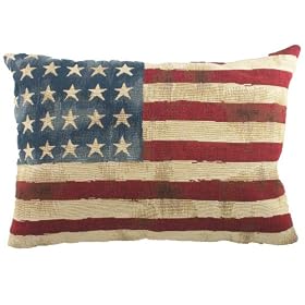 Evans Lichfield Stars and Stripes Tapestry Cushion, 18 x 13 Inch, Polyester Fibre Filled