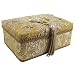 Victorian Style Jewelry Box with Mirror Ring Holder Embellished Brown 7