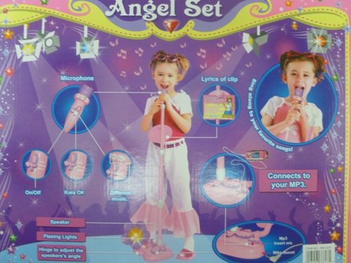 ANGEL SET B/O FLASHING MICROPHONE KARAOKE SET