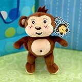Little Monkey Boy Rattle "Mocha-eey" - 4.5" Tall - Baby Shower Party Gift