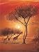 Eurographics B-LEW1214 Leon Wells, Sunset With Giraffes 17 x 23 cm, Dekoboxbild (keine Einrahmung nötig) - Giraffen - Afrika