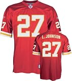 Men`s Kansas City Chiefs #27 Larry Johnson Team Authentic Jersey - 54