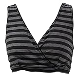 ローズマダム rosemadme マタニティ 授乳ブラ ハーフトップ 綿素材 ノンワイヤー カップなし クロスオープンタイプ Cブラウンボーダー M 11...