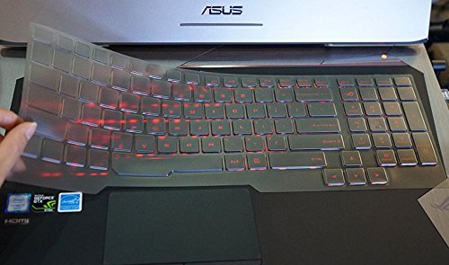 Ultra Thin TPU Clear Transparent Non-toxic Keyboard Protector Skin Cover for ASUS ROG G752VL G752VY G752VT 17-Inch Gaming Laptop US Version (NOT Fit G751)