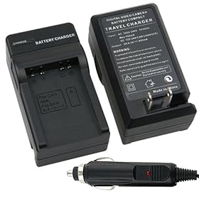 Compact Battery Charger Set for Samsung SLB-10A 11A by eforcity
