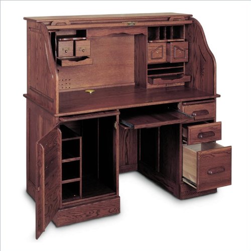 Buy Cheap Haugen Home Computer Roll Top Desk for 17 Inch Monitors