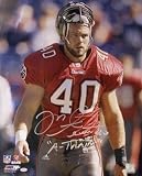 Mike Alstott Autographed/Hand Signed Tampa Bay Buccaneers Head Shot 16x20 Photo with A-Train Inscrip