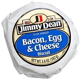 Jimmy Dean Frozen Bacon Egg Cheese Biscuit Sandwich, 4.9-Ounce Sandwiches (Pack of 12)