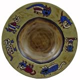 12 MARA Stoneware PASTA Plate SERVING BOWL Abstract KITTEN CAT Design