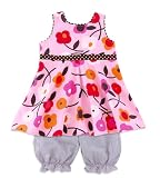 Chez Ami by Patsy Aiken Designs Seersucker Baby Doll Top with Bloomer Set Pink Floral Girls Sizes 12M-4