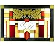 Mission Style, Craftsman Color, 20.5 x 14 Horizontal Stained Glass Panel