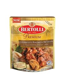 Bertolli Premium Pasta Sauce, Champignon & Portobello Mushroom, 13.5-Ounce Pouches (Pack of 6)