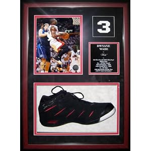 Buy Dwyane Wade Autographed Signed Framed 2006-2007 Game Used Converse Sneaker
