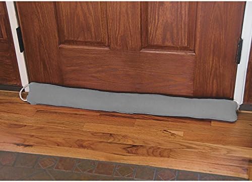 Heavy Duty Fleece Draft Blocker - Save Energy - Keep The Cold Out - 36-in (Grey/Silver Suede