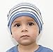 L'ovedbaby Unisex-Baby Newborn Organic Cute Cap, Slate Stripe, 0-3 Months