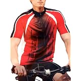 Men's Sublimated Print Race Cut Short-Sleeve Biking Cycling Jersey