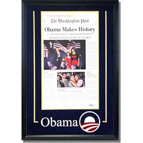 Barack Obama Deluxe Framed Washington Post