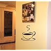 Kitchen Decal Coffee Tea Cup Wall Art Vinyl Sticker - By SCA ART