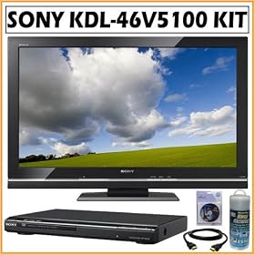 Sony BRAVIA V Series KDL 46V5100 46 Inch 1080p 120Hz LCD HDTV + DVD Accessory Kit Sony BRAVIA V-Series KDL-46V5100 46-Inch 1080p 120Hz LCD HDTV + DVD Accessory Kit