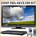 Sony BRAVIA V-Series KDL-46V5100 46-Inch 1080p 120Hz LCD HDTV + DVD Accessory Kit