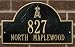 Los Angeles Angels Black and Gold Personalized Address Plaque