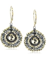 Dana Kellin Everyday Pyrite and Black Quartz Small Heart Shape Earrings