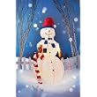 60" Lighted Tinsel Snoman