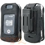 Wireless RAGE ONYX OEM Premium Padded Fitted Lambskin Leather Case with Removable Swivel Belt Clip...
