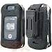 Wireless RAGE ONYX OEM Premium Padded Fitted Lambskin Leather Case with Removable Swivel Belt Clip for Motorola W755