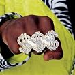 Triple Dollar Sign Pimp Costume Ring