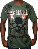 SMET Christian Audigier Ed Hardy Mens Tattoo Graphic Print Short Sleeve T-Shirt Tee Top