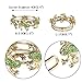EVER FAITH Women's Austrian Crystal Vintage Inspired 3 Frogs Bangle Bracelet Green Antique Gold-Tone