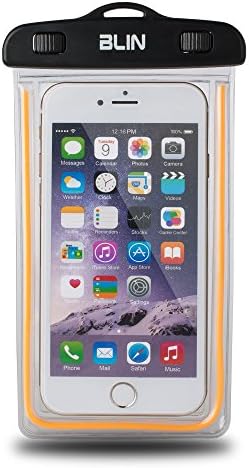 BLIN Universal Waterproof Case Bag for iPhone 6,6 plus,5s,Samsung S6,LG Sony Nokia Motorola.Also fits other Smartphones up to 6.0"diagonal(orange)