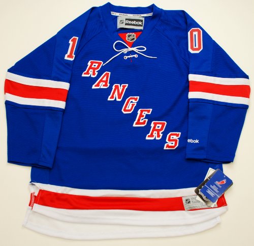 NHL Reebok New York Rangers Marian Gaborik Youth L/XL Stitched Premier Jersey Blue