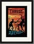 Black Framed/Matted Print 17x23, Thrust All Obstacles Aside!