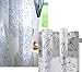 Hedda Blad Pair of Curtain, 2 Panels, White/Black Floral Pattern