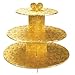 Enjay Cupcake Stand, 8.5 by 12.5 by 14.5-Inch, Gold