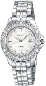 Seiko #SXDA97 Women's Diamond Bezel Sports Luxury Watch