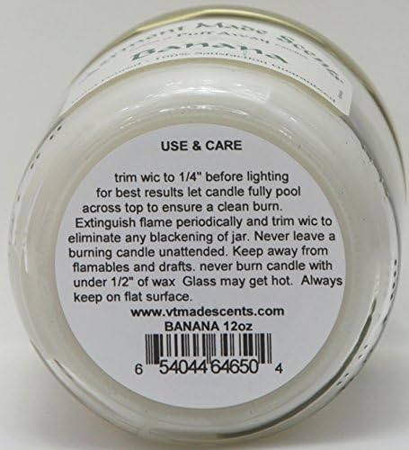 Banana Candle 12 Oz - Vermont Made -
