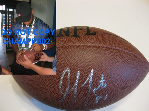 GOLDEN TATE,SEATTLE SEAHAWKS,NOTRE DAME,SIGNED,AUTOGRAPHED,NFL FOOTBALL, WITH PROOF + COA