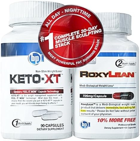 BPI Sports - 30 Day Muscle Sculpting Stack (Roxylean - 66capsules, Keto-XT - 90capsules)