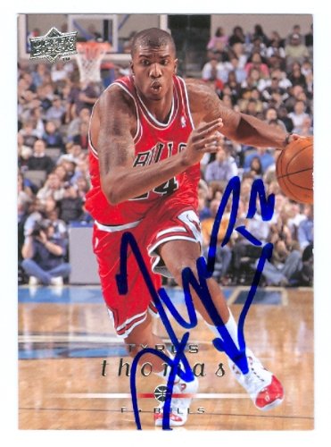 Tyrus Thomas autographed Basketball Card (Chicago Bulls) 2008-2009 Upper Deck Basketball card #27