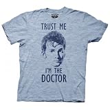 Dr Who Trust Me Im the Doctor T-Shirt in Stonewash Denim,