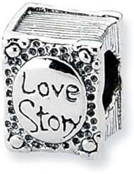 Sterling Silver Reflections Love Story Book Bead