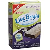 Kellogg's Live Bright Dark Chocolate Vanilla Bars, 4-Count, 1.23-Ounce Bars (Pack of 4)